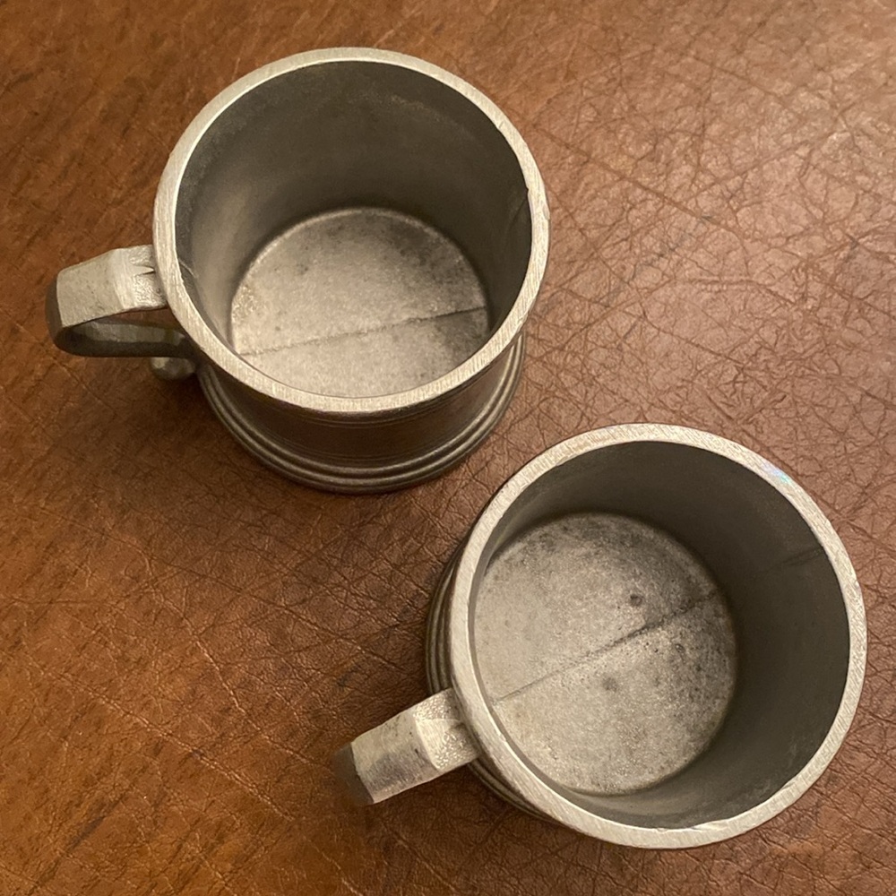 💐Wilton Armetale Pair of Pewter Mugs & Inserts - Picture 2 of 8